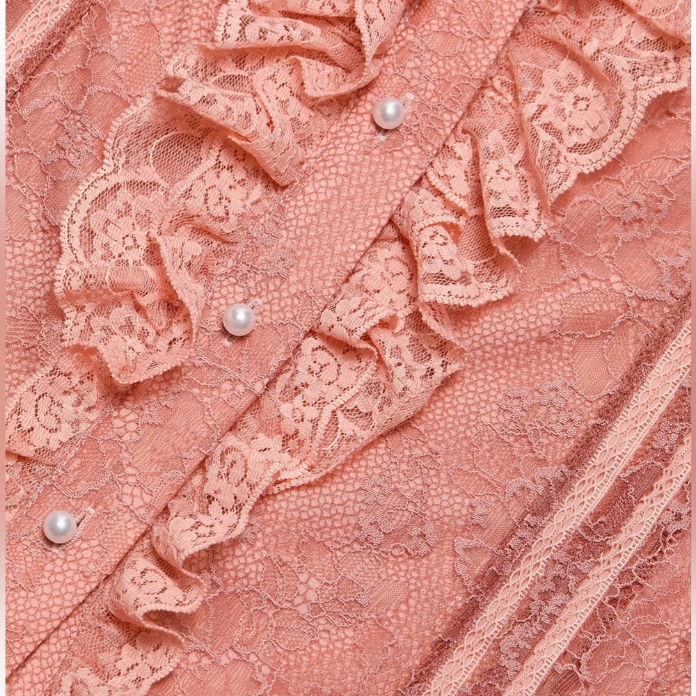 ALICE + OLIVIA Eugenia Lace Handkerchief Blouse size small $256 NEW - Picture 3 of 12